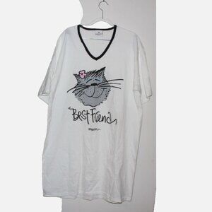 Emerson Street Best Friend Nightshirt Kitty Theme XL Cat Lady Gift Sleepwear